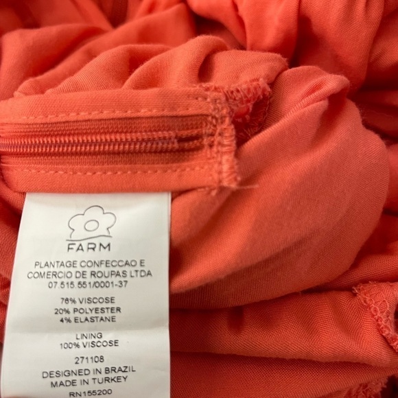 Farm Rio x Anthropologie Devore Coral Orange Lace Maxi Dress Size Small Size XS - Picture 9 of 10